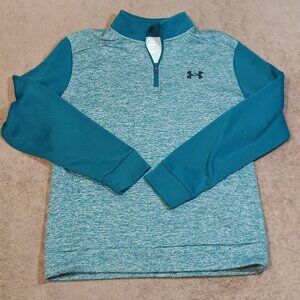 Under Armour/Quarter Zip Fleece/Womens Large/Teal Heathered/Athletic Pullover